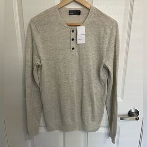 Vince Light Gray Button-Up Top